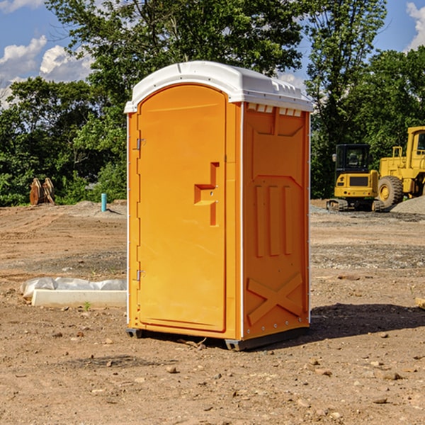 can i customize the exterior of the porta potties with my event logo or branding in Palmyra MI